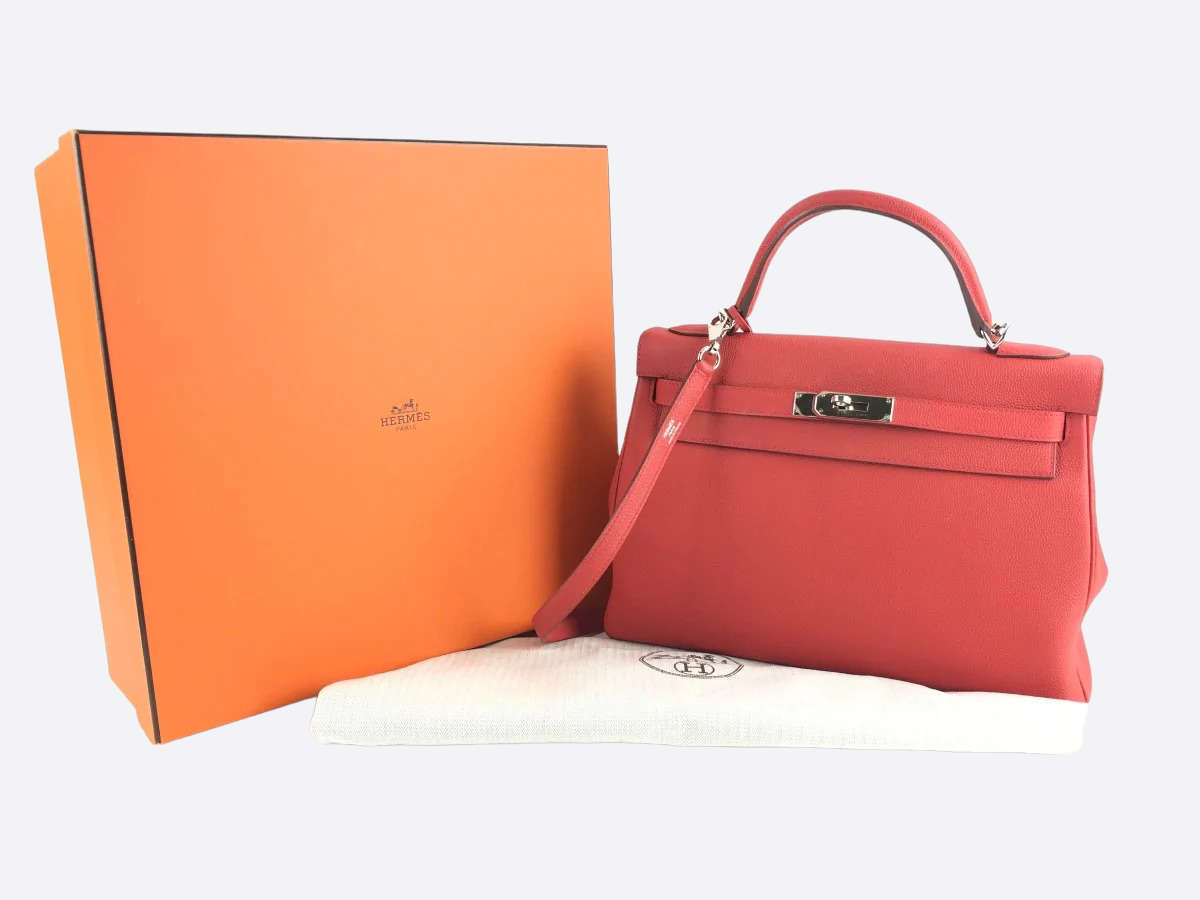 Hermès Light Red Epsom Leather Kelly 32