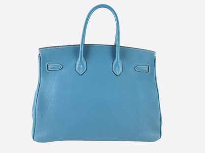 Hermès Blue Togo Leather Birkin 35