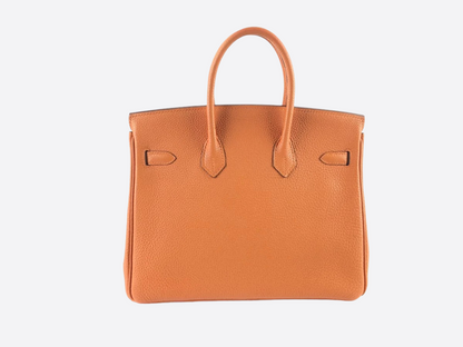 Hermès Orange Togo Leather Birkin 25