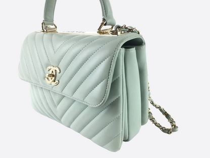 Chanel Mint Lambskin Small Trendy CC Bag