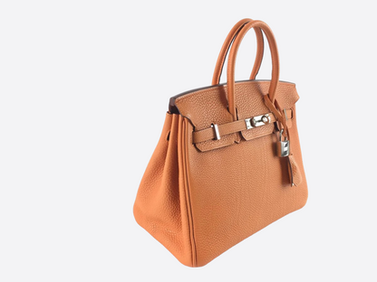 Hermès Orange Togo Leather Birkin 25