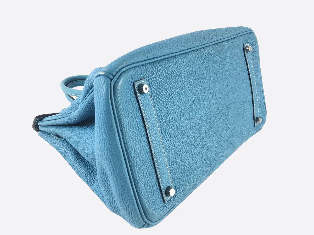 Hermès Birkin 35 cm Handbag in Navy Blue Togo Leather