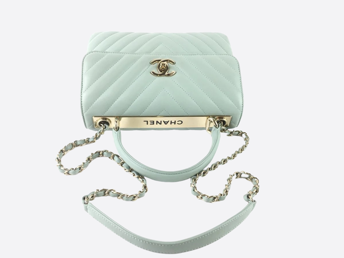 Chanel Mint Lambskin Small Trendy CC Bag