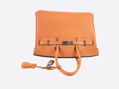 Hermès Orange Togo Leather Birkin 25