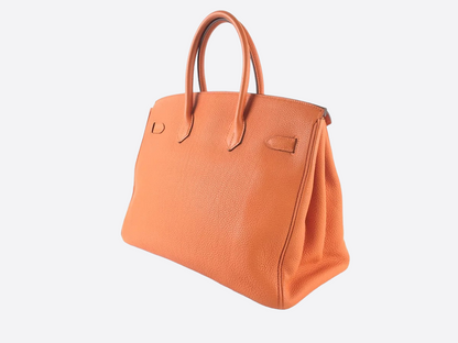 Hermès Orange Togo Leather Birkin 35