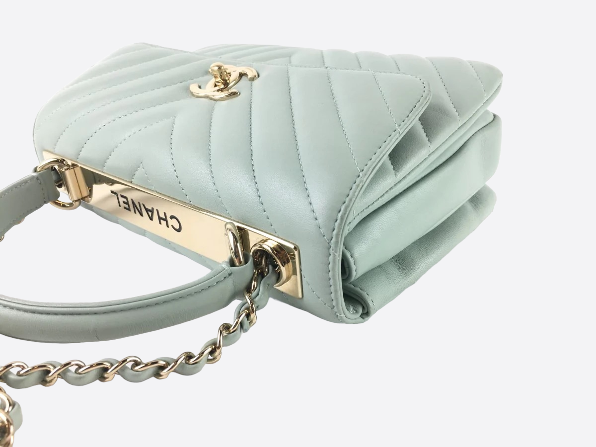 Chanel Mint Lambskin Small Trendy CC Bag