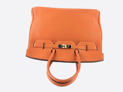 Hermès Orange Togo Leather Birkin 35