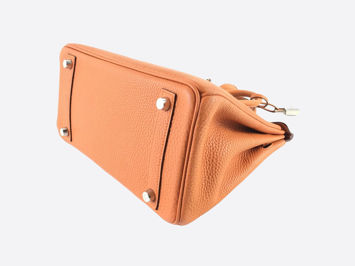 Shop authentic Hermès Birkin 25 Orange Togo Leather at revogue for