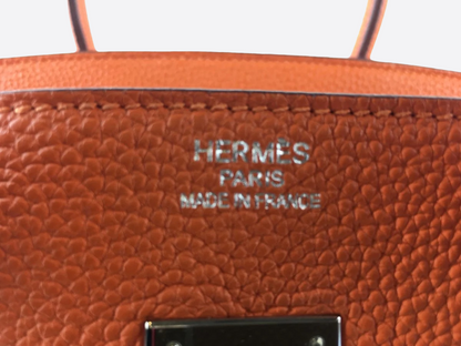 Hermès Orange Togo Leather Birkin 35