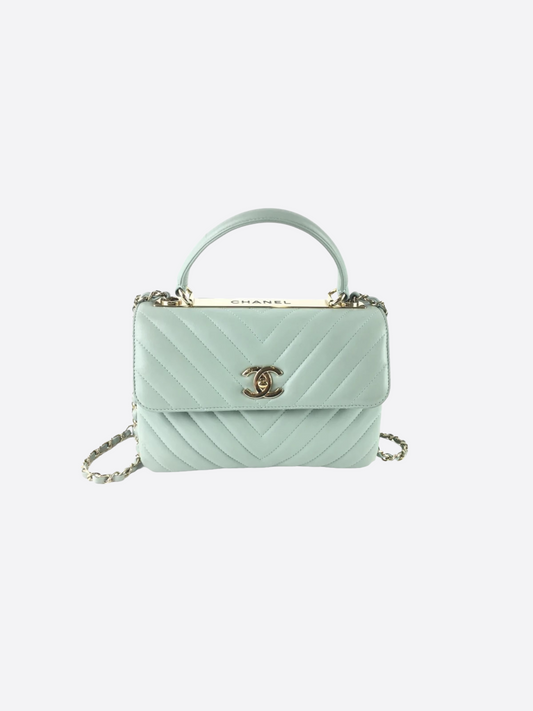 Chanel Mint Lambskin Small Trendy CC Bag