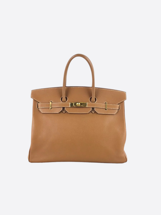 Hermès Dark Brown Epsom Leather Birkin 35