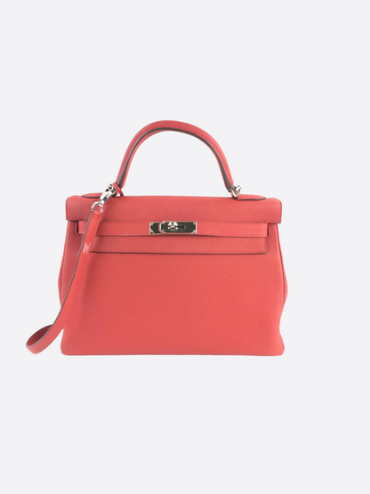 Hermès Light Red Epsom Leather Kelly 32