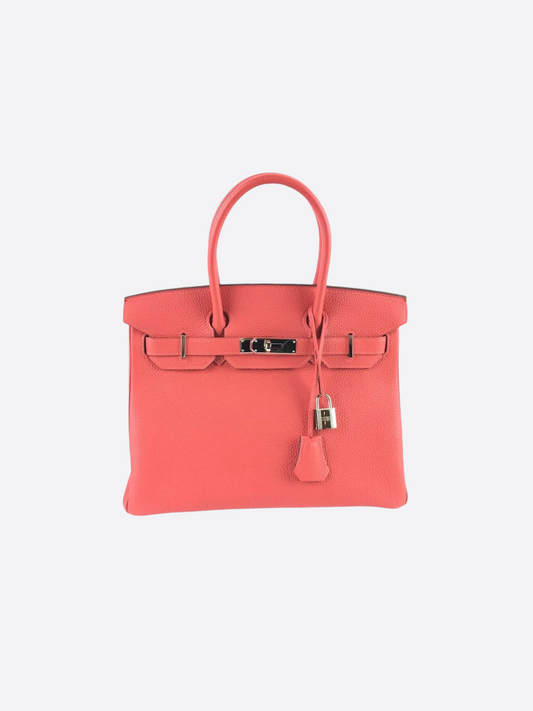 Hermès Rose Tyrien Togo Leather Birkin 30