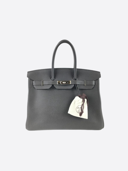 Hermès Graphite Gray Togo Leather Birkin 35