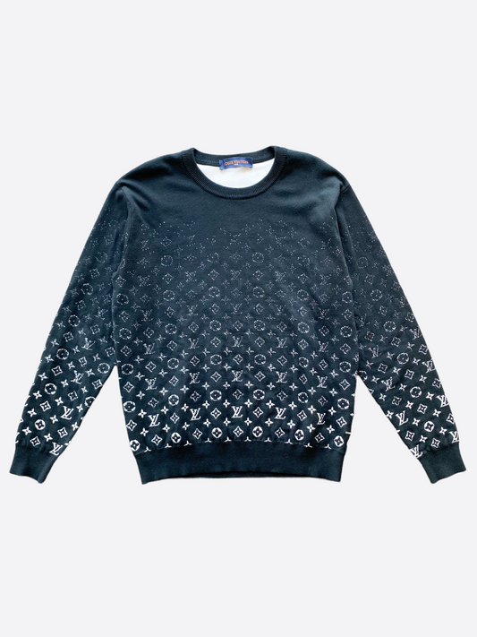 Louis Vuitton Black Monogram Gradient Sweater