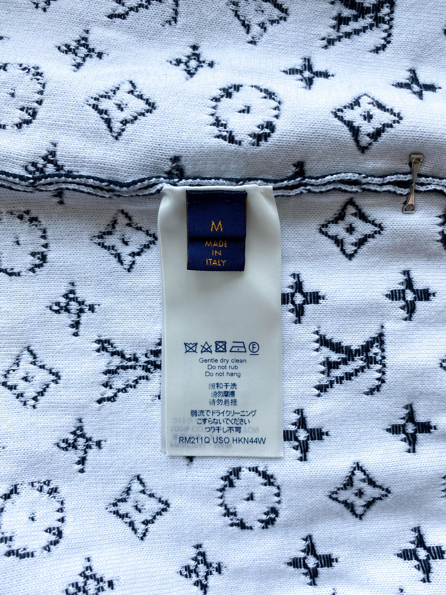 Louis Vuitton Black & Blue Half Monogram Cashmere Sweater – Savonches