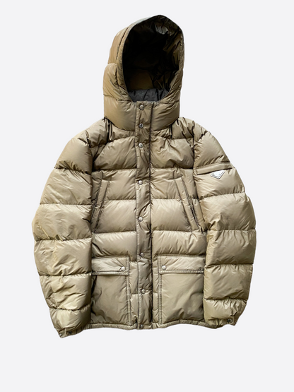 Prada Olive Iridescent Puffer Jacket