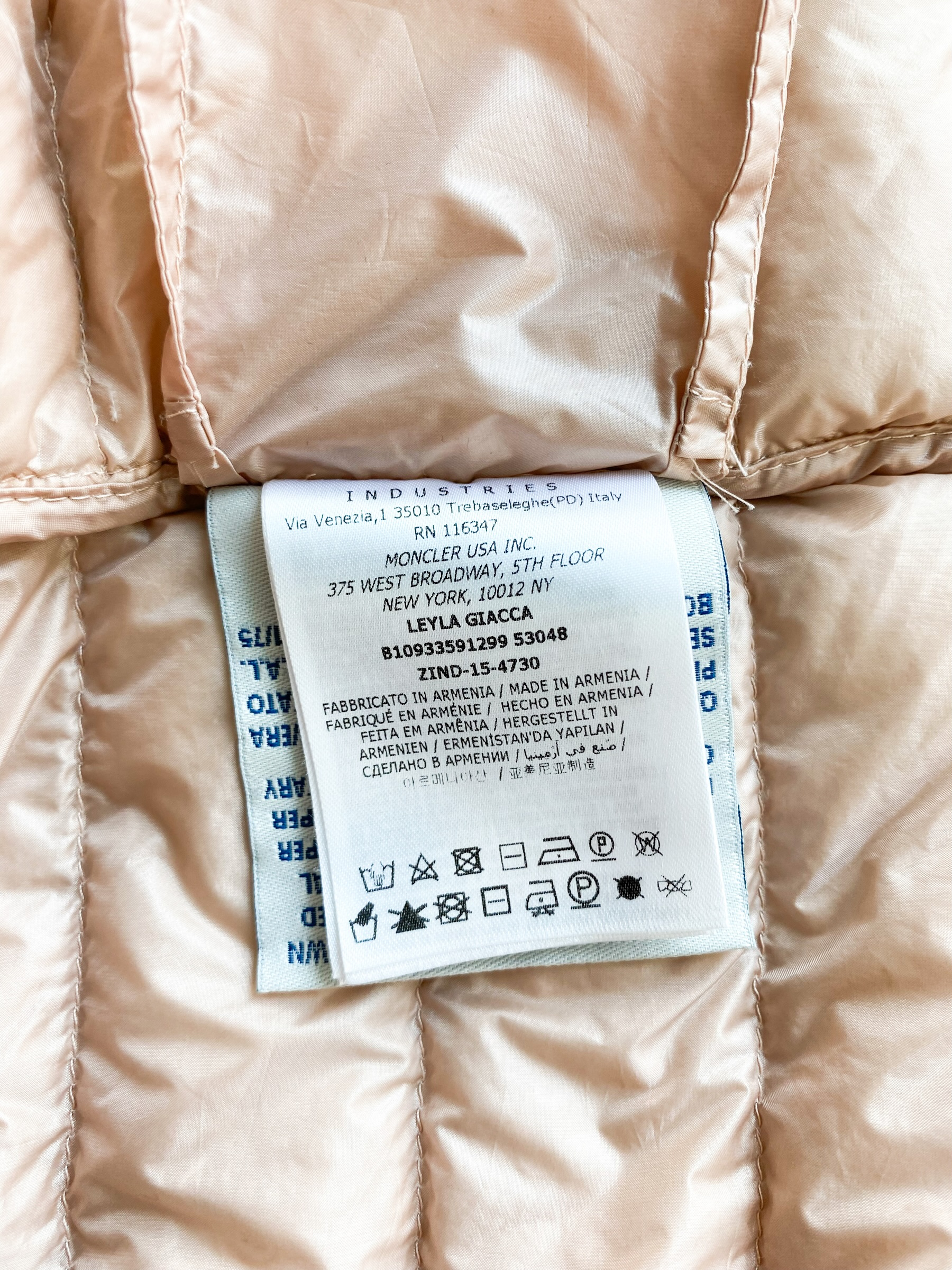 Moncler Light Pink Leyla Women s Jacket Savonches