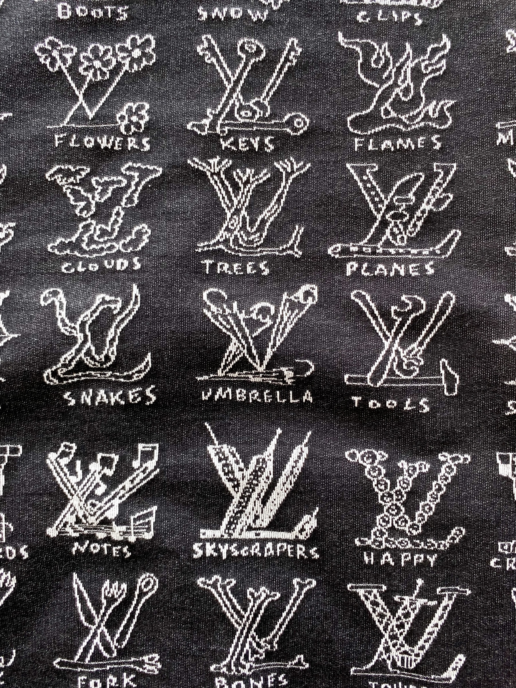 Louis Vuitton Black, Pattern Print 2022 Printed Bomber Jacket XL