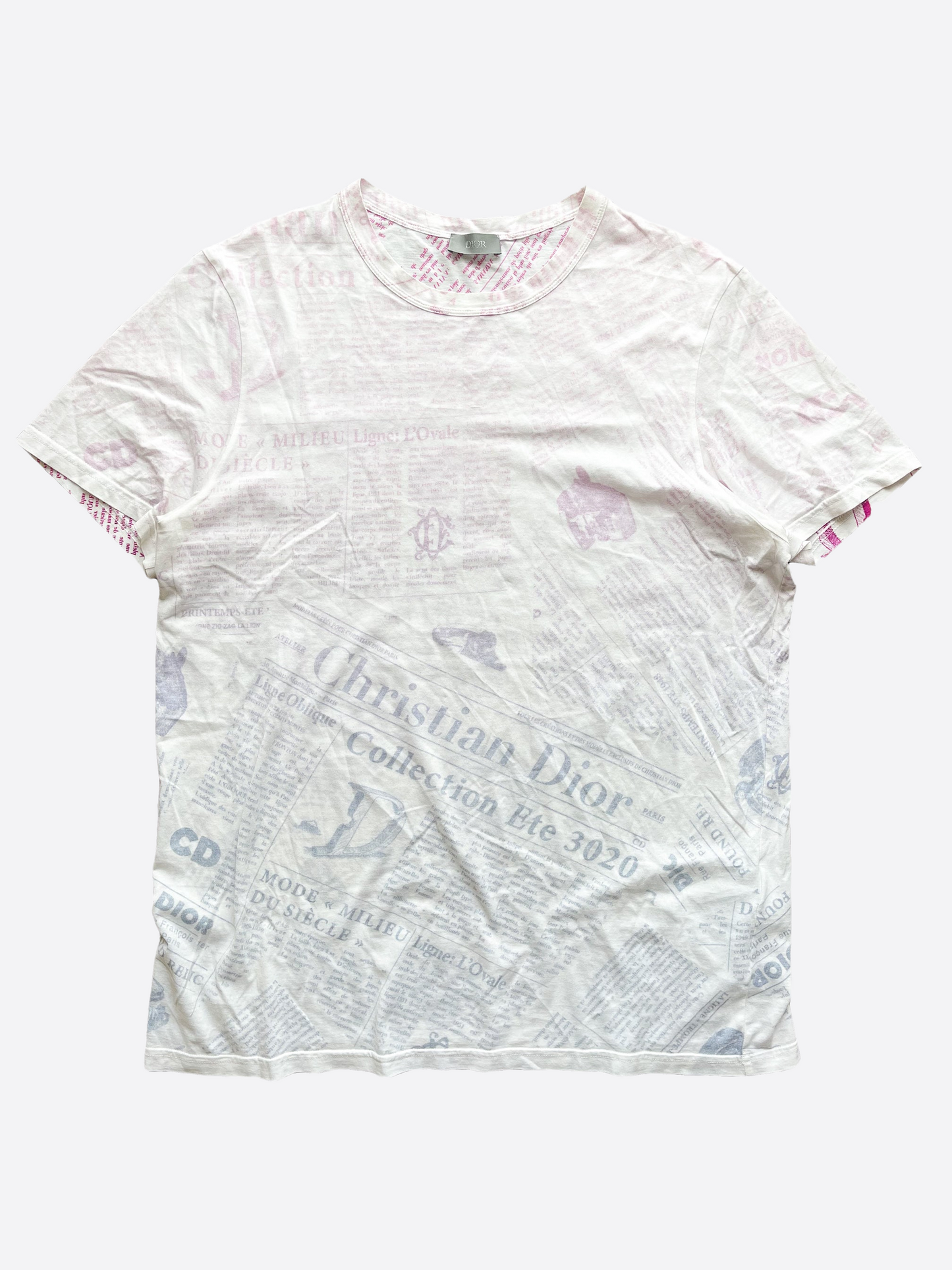 Dior Daniel Arsham Newspaper Tee