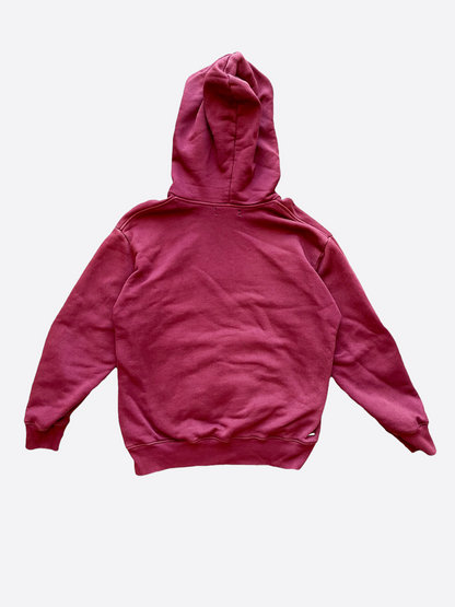 Amiri Burgundy College Logo Hoodie