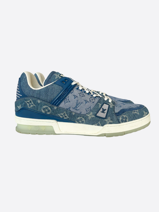 Louis Vuitton Blue Denim Trainers