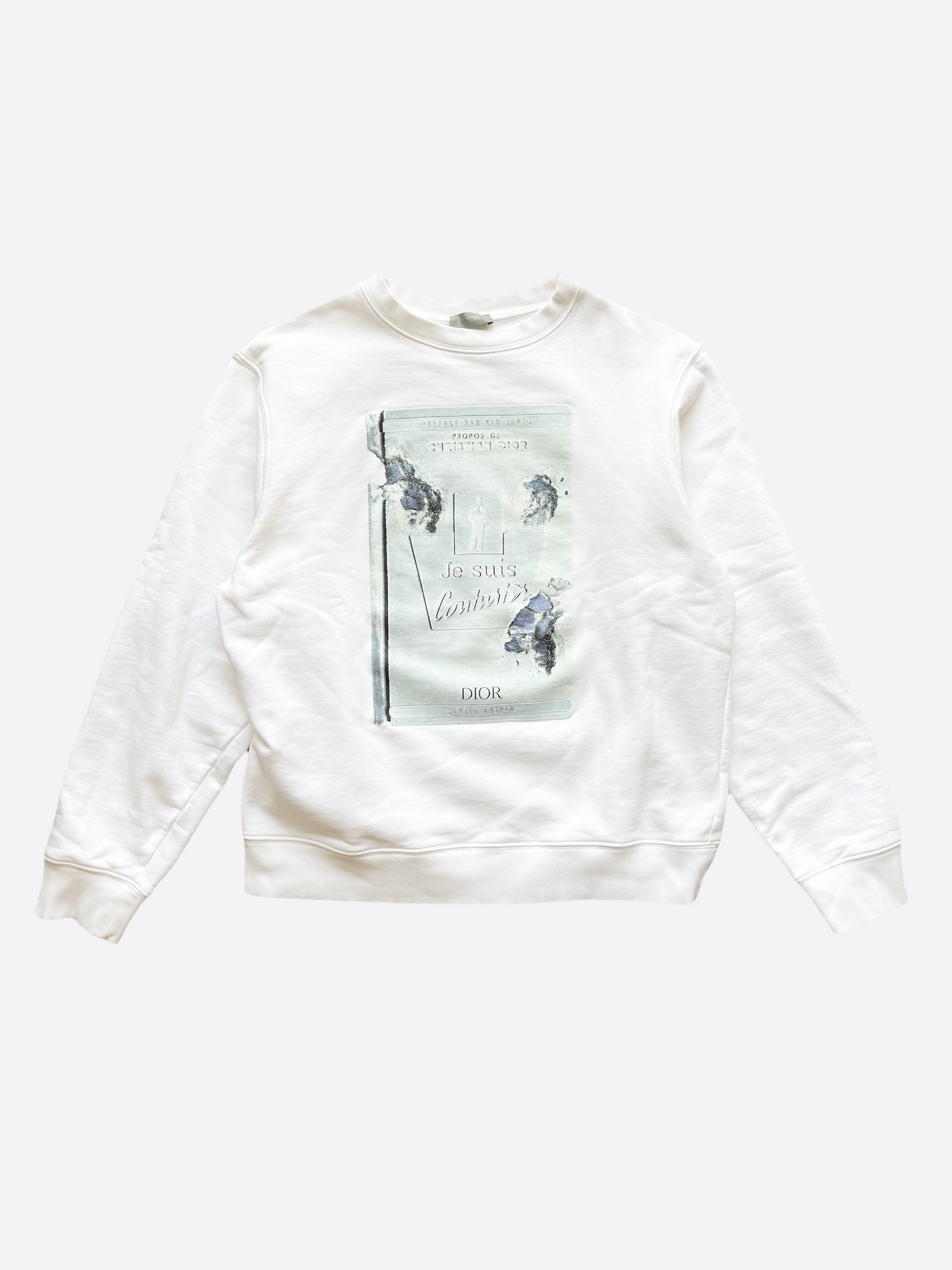 Dior Daniel Arsham White Eroded Book Sweater