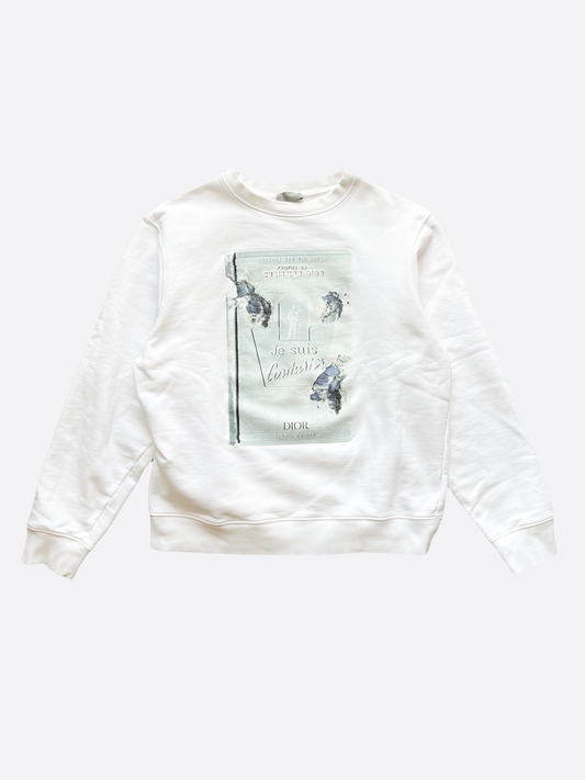 Dior Daniel Arsham White Eroded Book Sweater