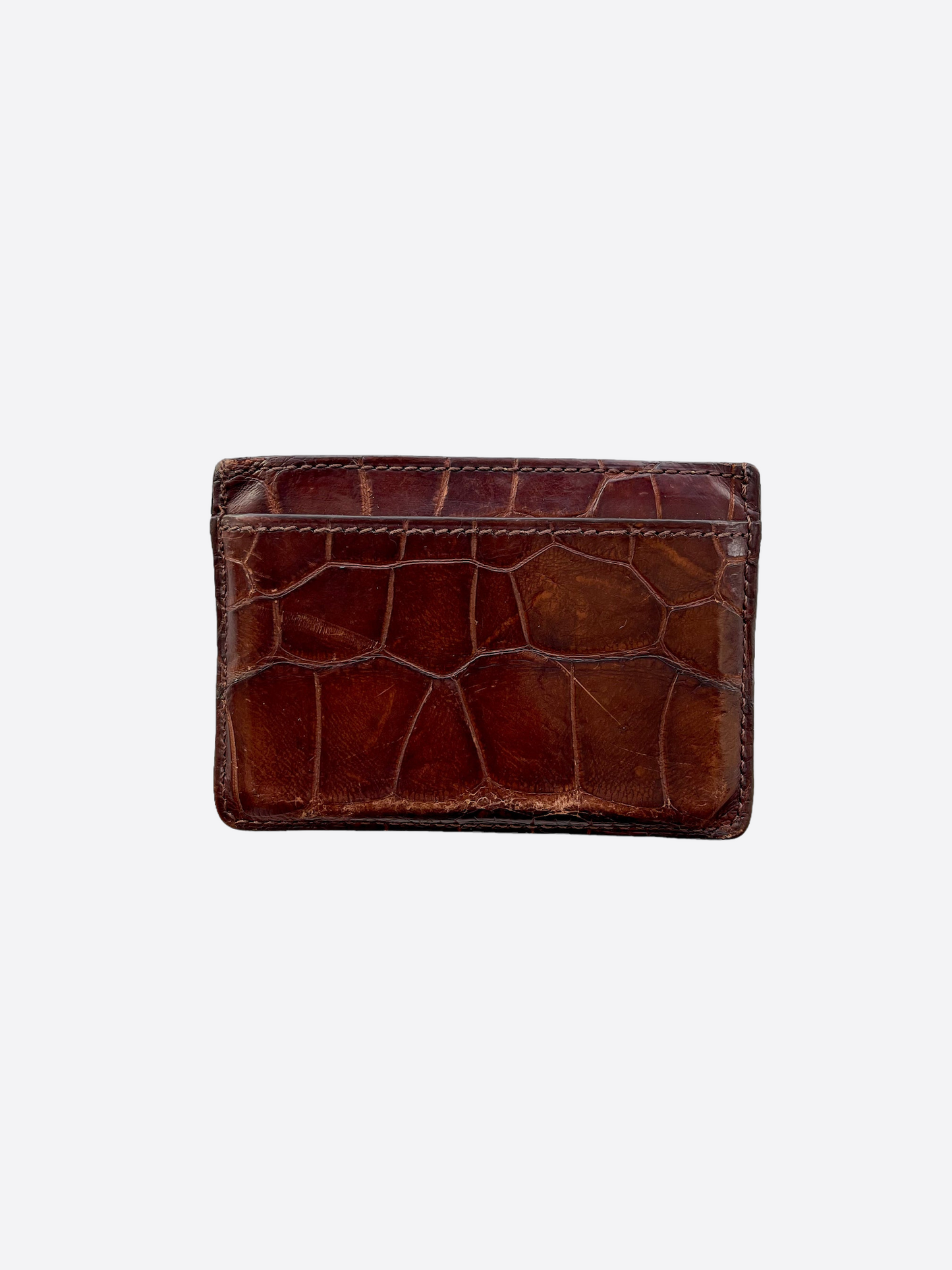 Louis Vuitton - Authenticated Coin Card Holder Small Bag - Crocodile Brown Crocodile for Men, Never Worn