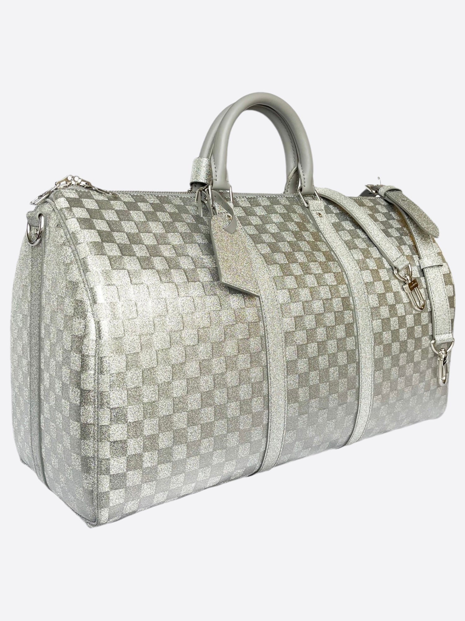 Louis Vuitton Silver Glitter Keepall 50 – Savonches