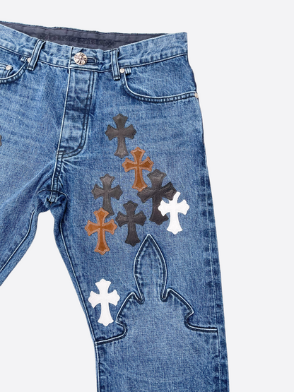 Chrome Hearts Blue Cross Patch Jeans