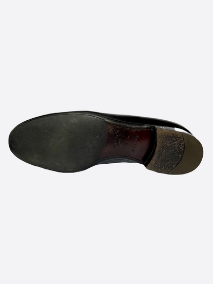 Louis Vuitton Black Leather Penny Loafers