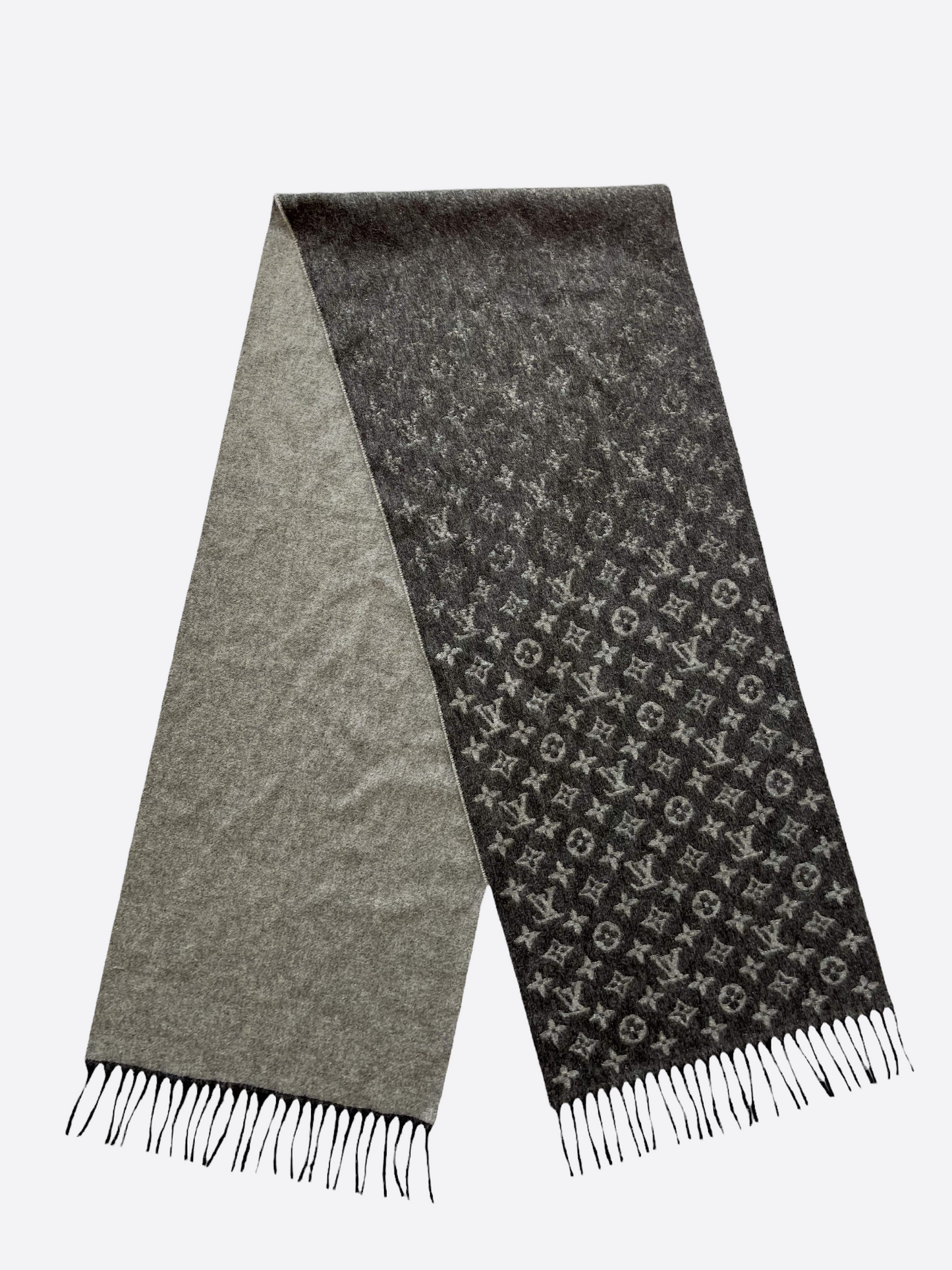 Louis Vuitton Grey Monogram Gradient Scarf