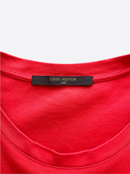 Louis Vuitton Red Embroidered Tee