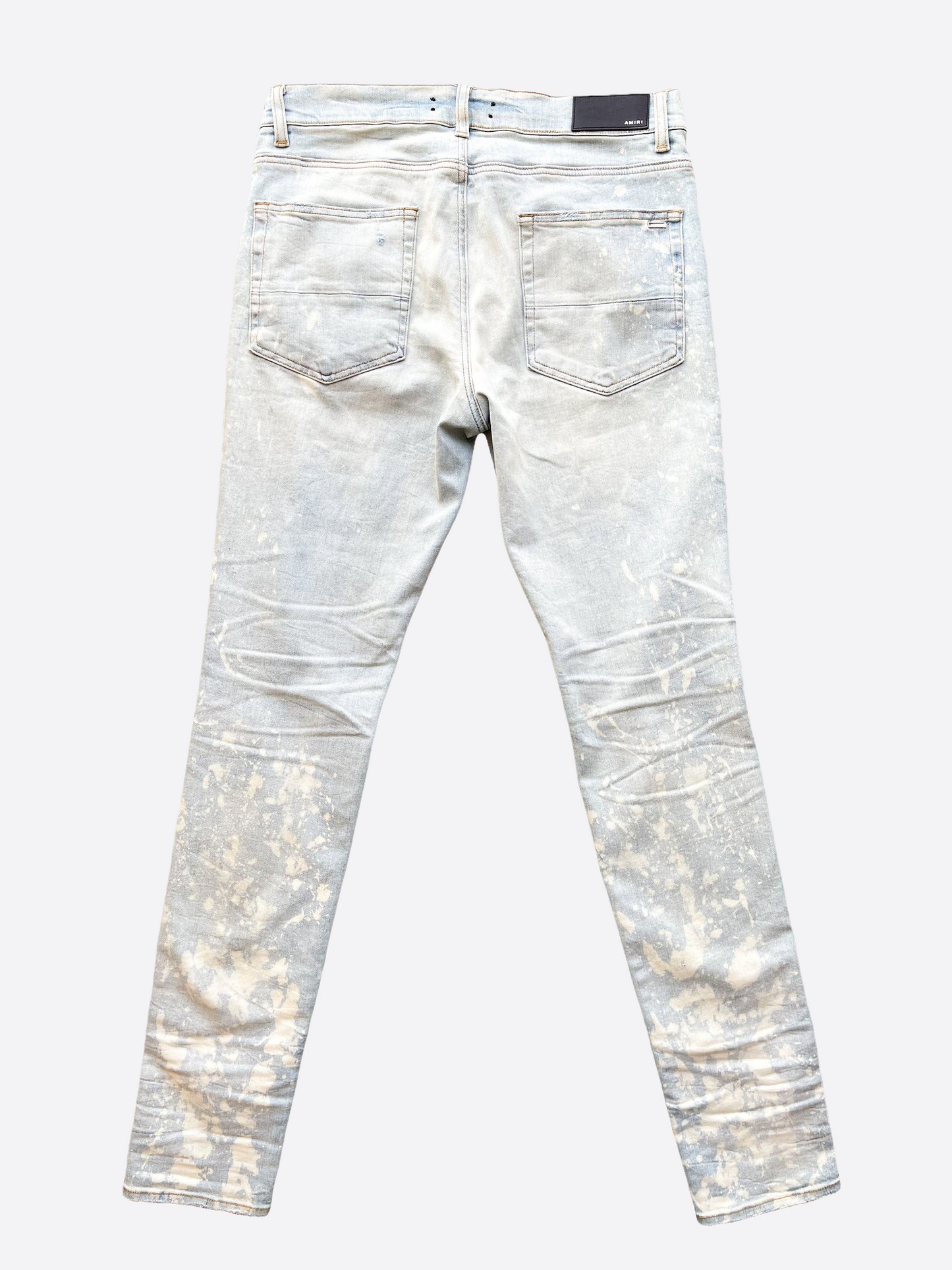 Amiri Distressed Bleach Splatter Denim