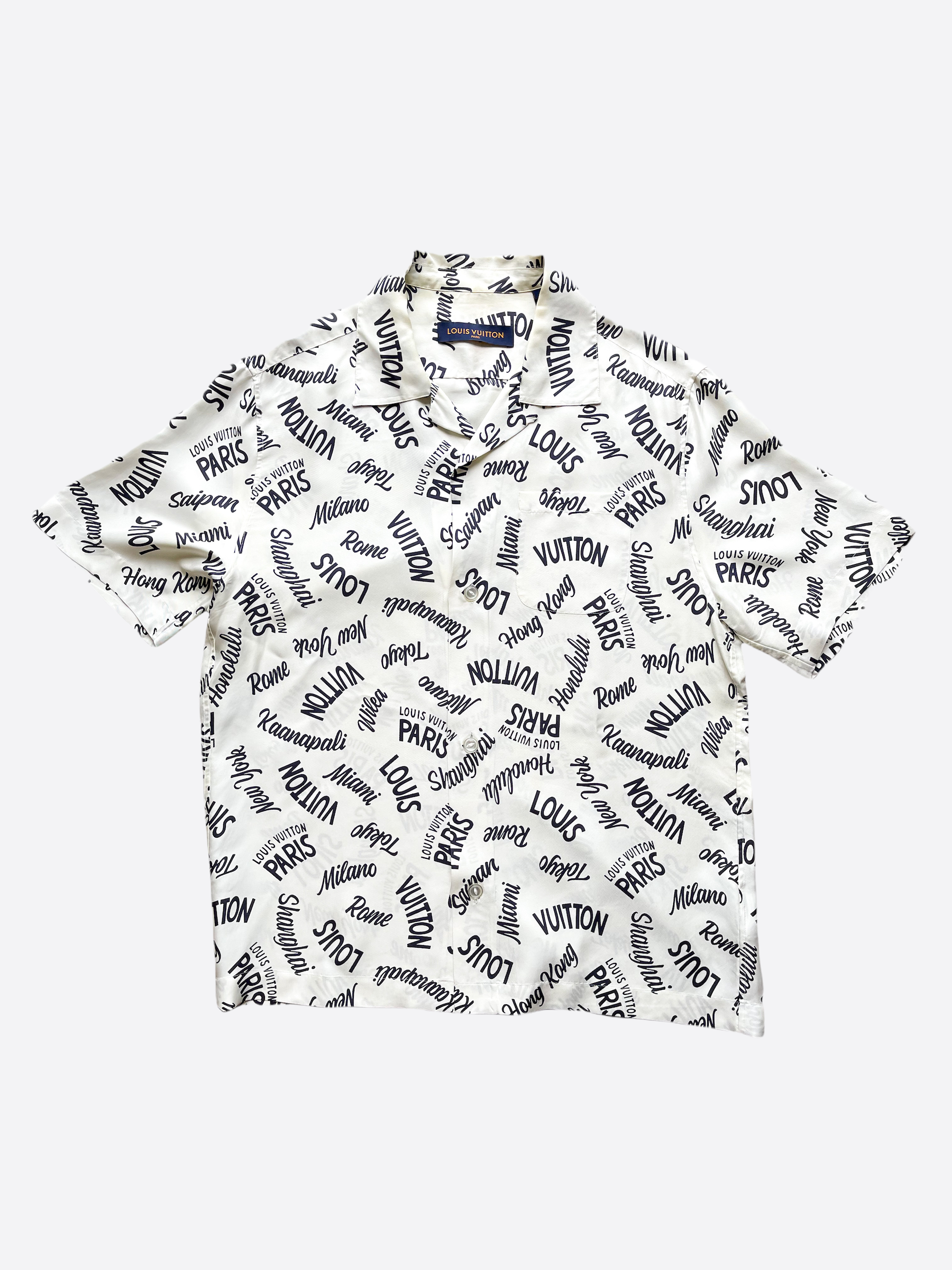 Louis Vuitton White Cities Silk Shirt