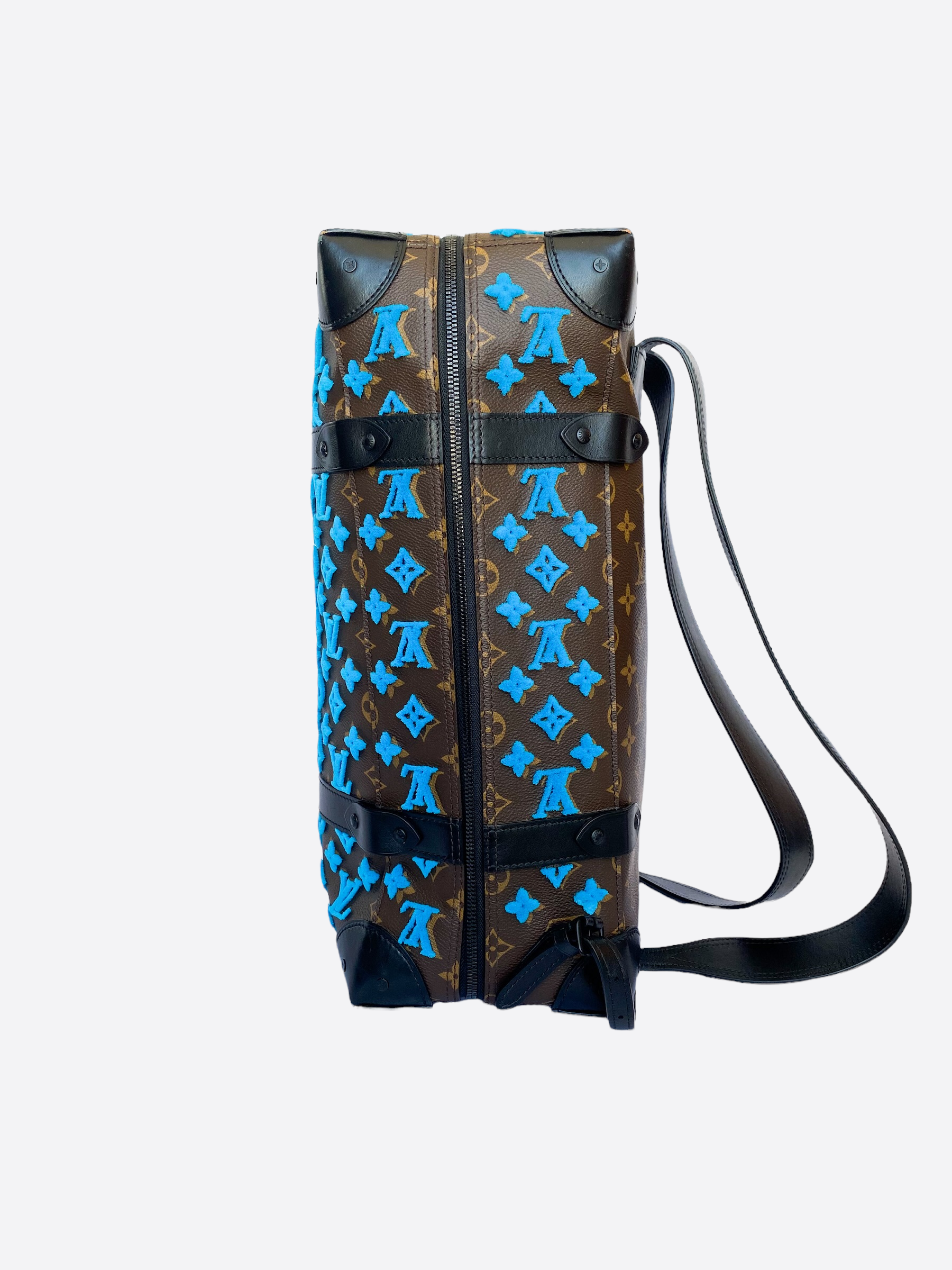 Louis Vuitton Soft Trunk Backpack Monogram Tuffetage Canvas PM Blue 8167053