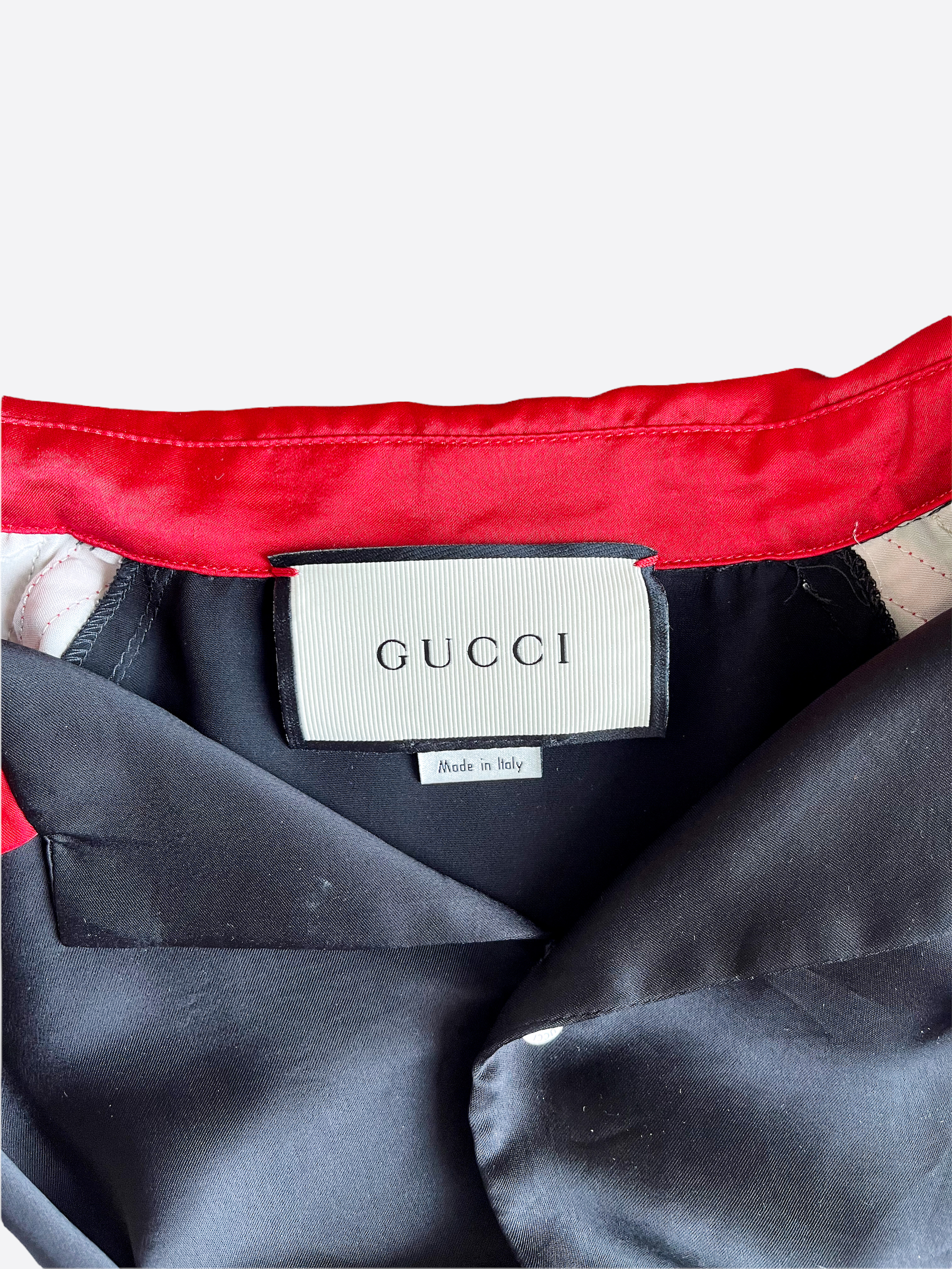 Gucci Black & Red Acetate Bowling Shirt – Savonches