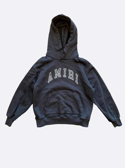 Amiri Black College Logo Hoodie