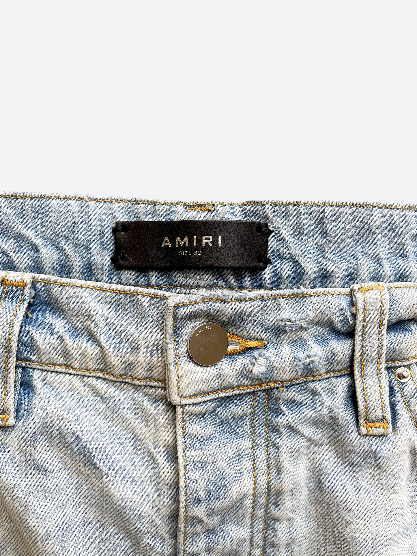 Amiri Light Blue Distressed Jeans