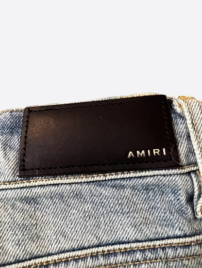 Amiri Distressed Straight Fit Denim