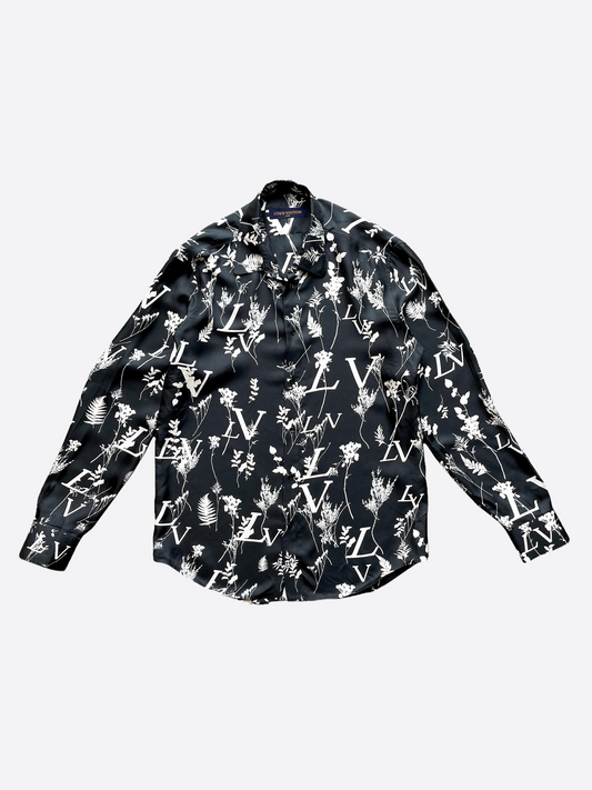 Louis Vuitton Leaf Silk Button Up Shirt