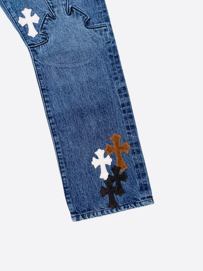 Chrome Hearts Blue Cross Patch Jeans