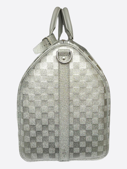 Louis Vuitton Silver Glitter Keepall 50