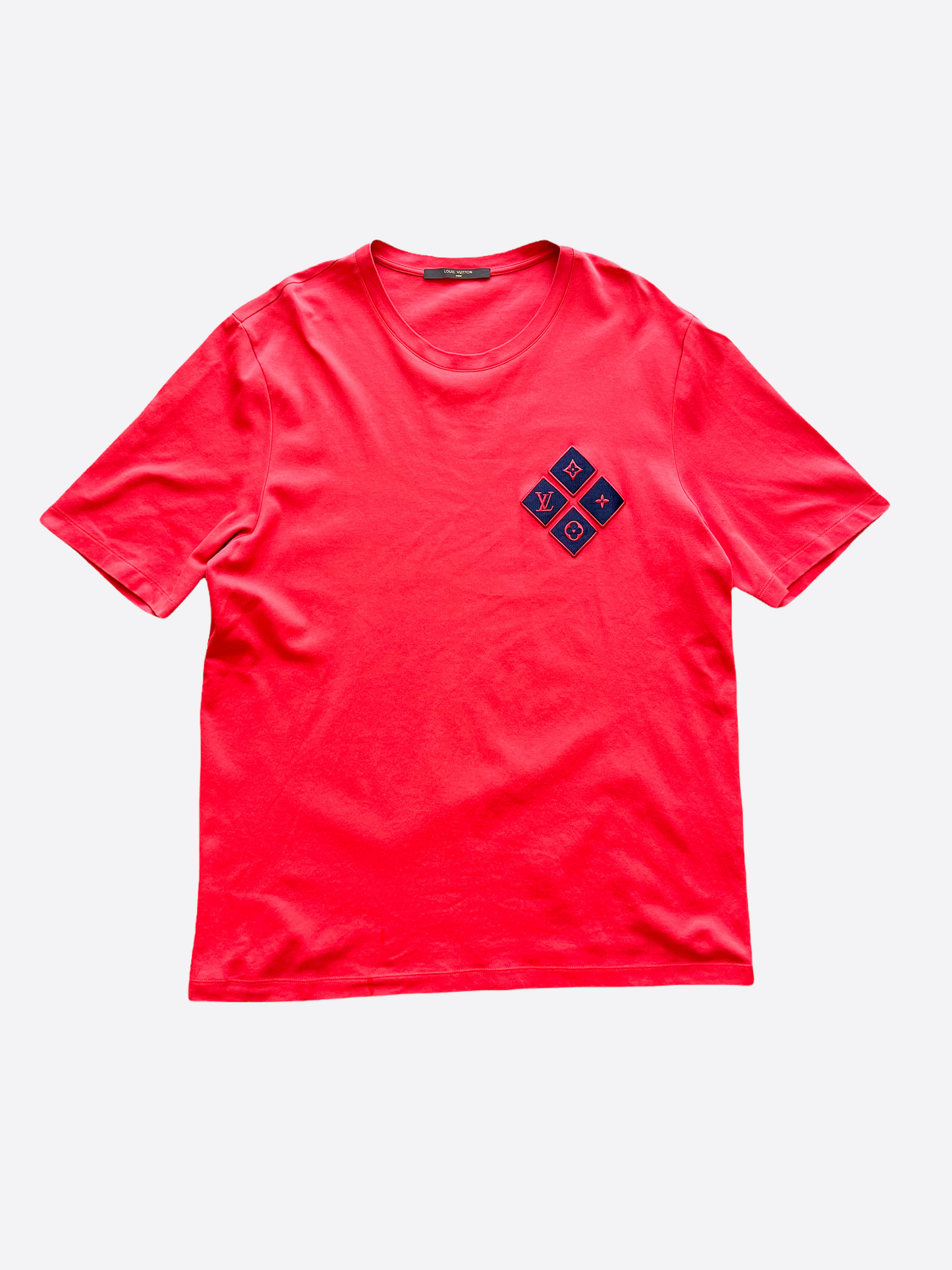 Louis Vuitton Red Embroidered Tee – Savonches