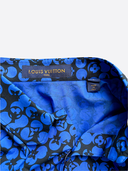 Louis Vuitton Blue Spotted Monogram Shirt