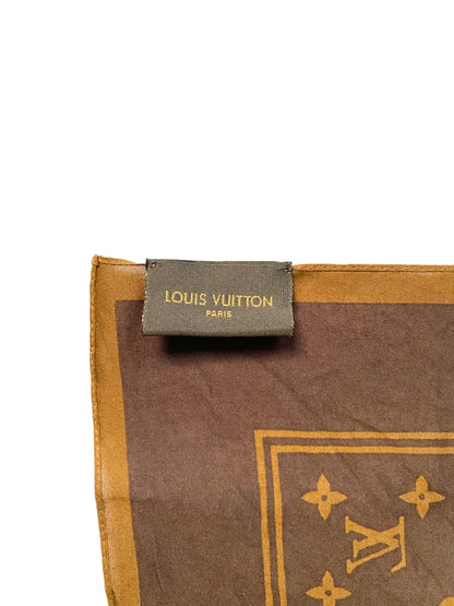 Louis Vuitton Supreme Brown Monogram Print Bandana