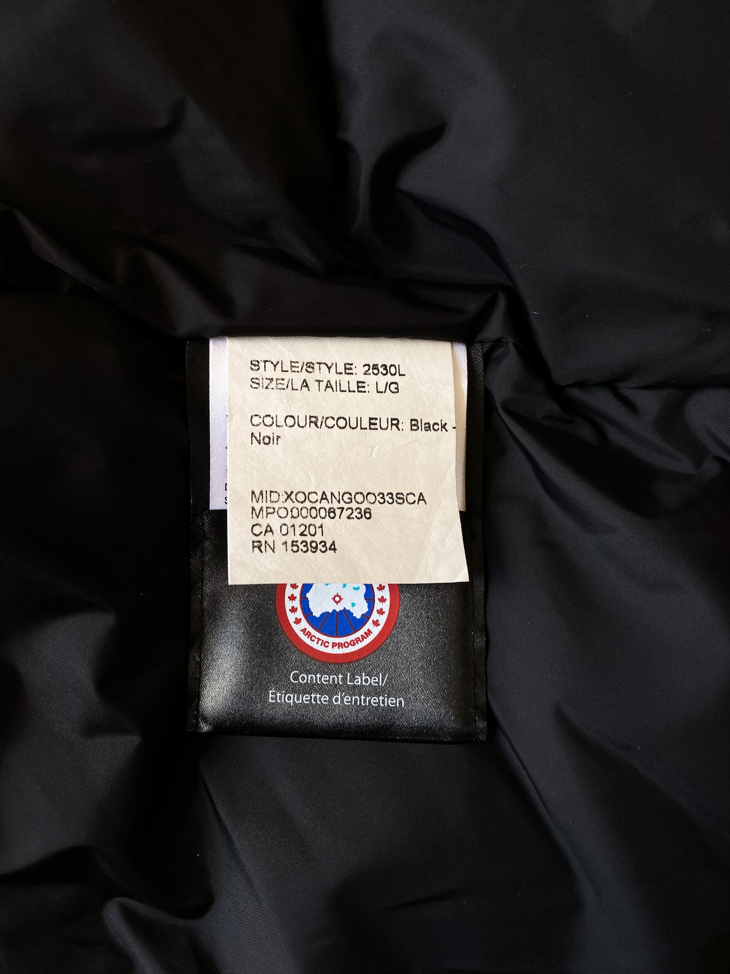 Canada goose 2025 style 2530l