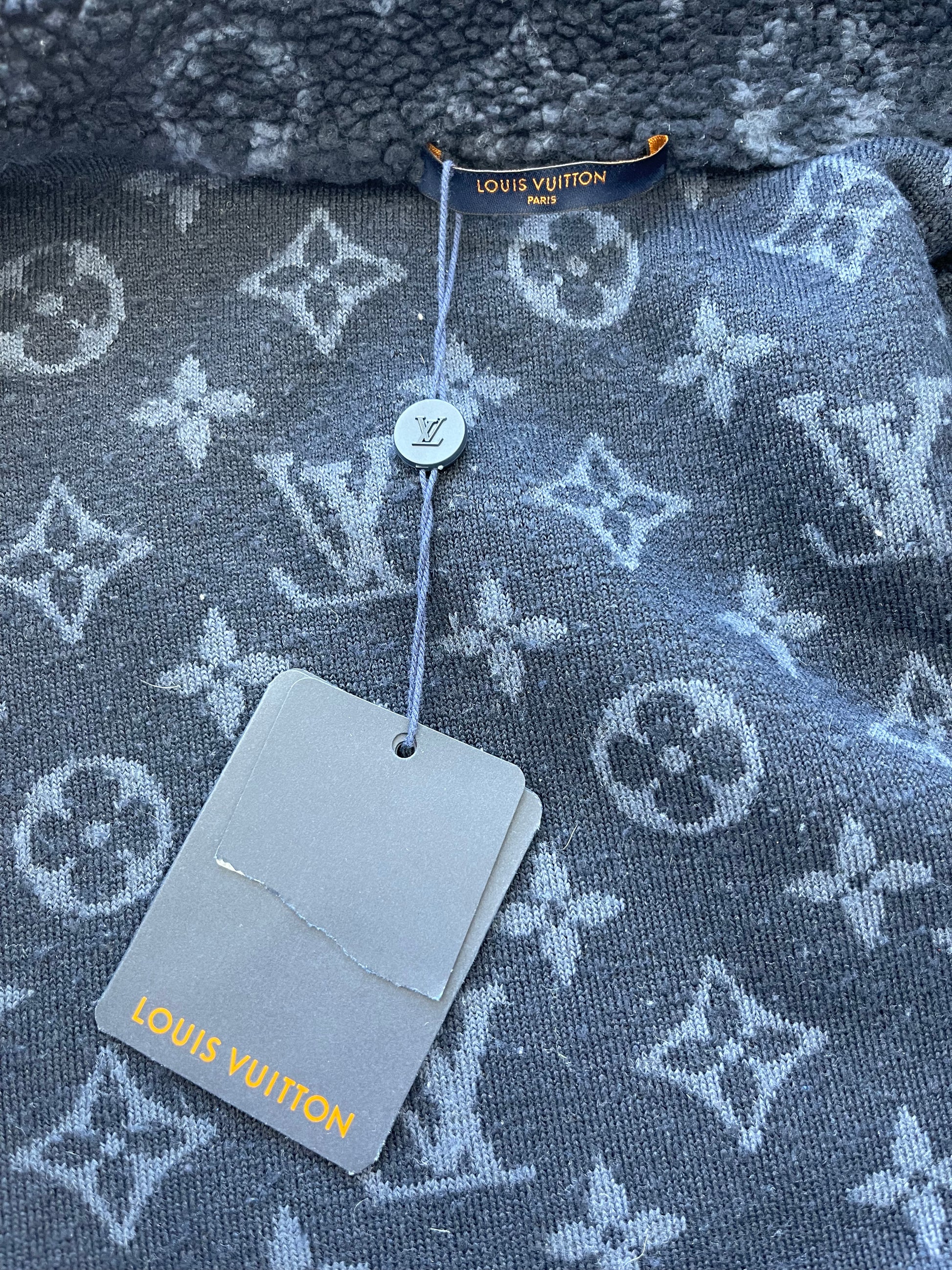 Louis Vuitton Navy Monogram Fleece Jacket – Savonches