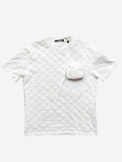 Louis Vuitton White Monogram Hook & Loop Tee